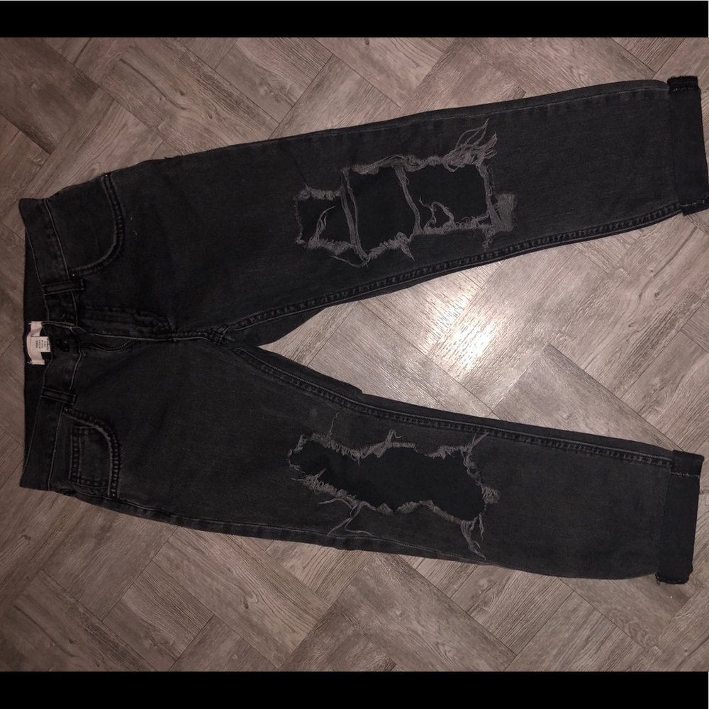 Black ripped jeans